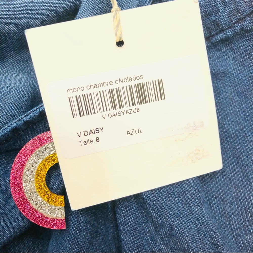 NWT Pioppa Luxury Capri Ruffle Cotton Overalls 8 - Picture 7 of 8